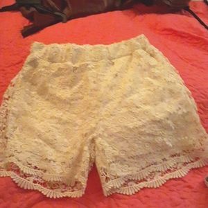 Ellos Crochet Lace Shorts